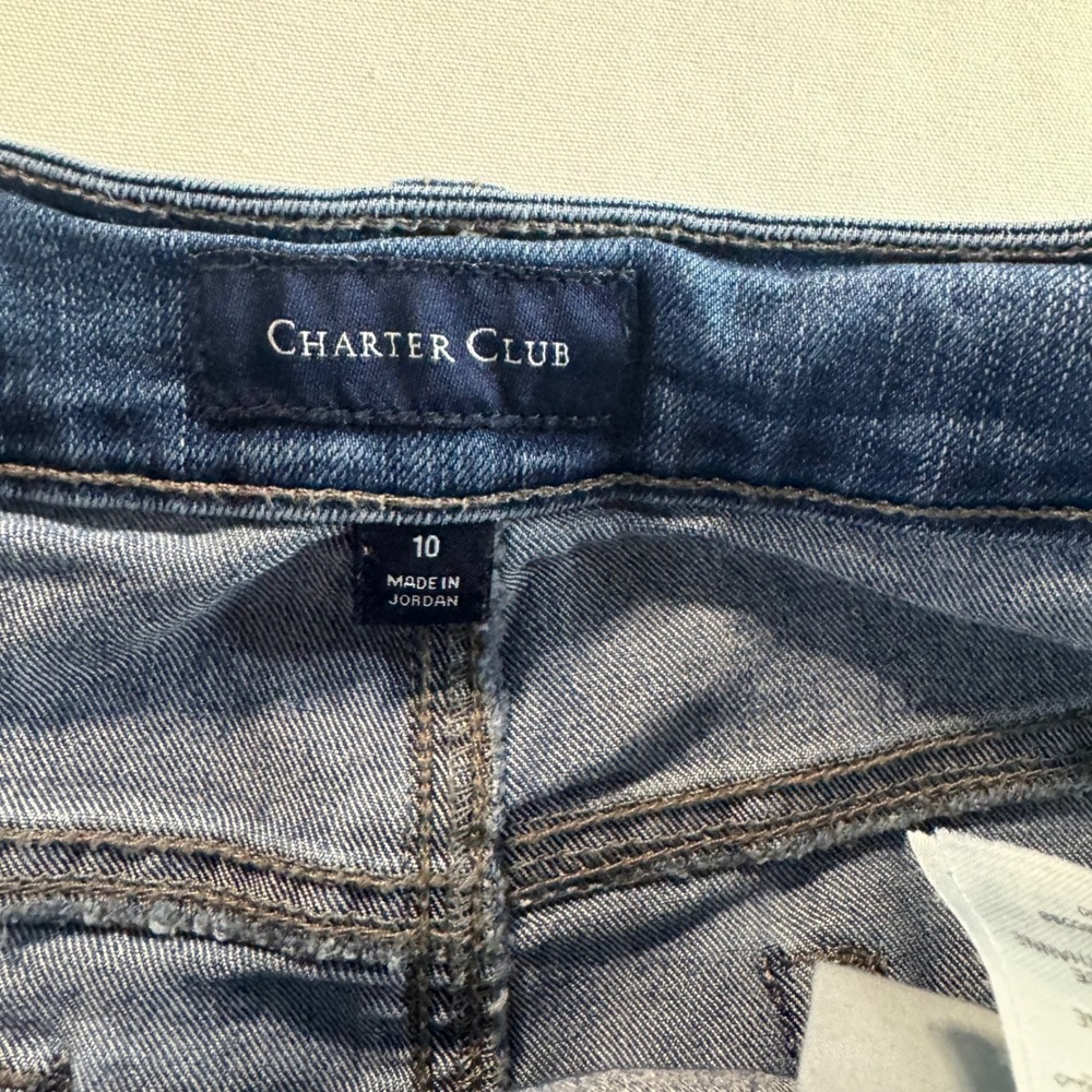 Charter Club Womens Blue Denim Pencil Skirt Size 10 Medium Wash Stretch - Picture 5 of 6